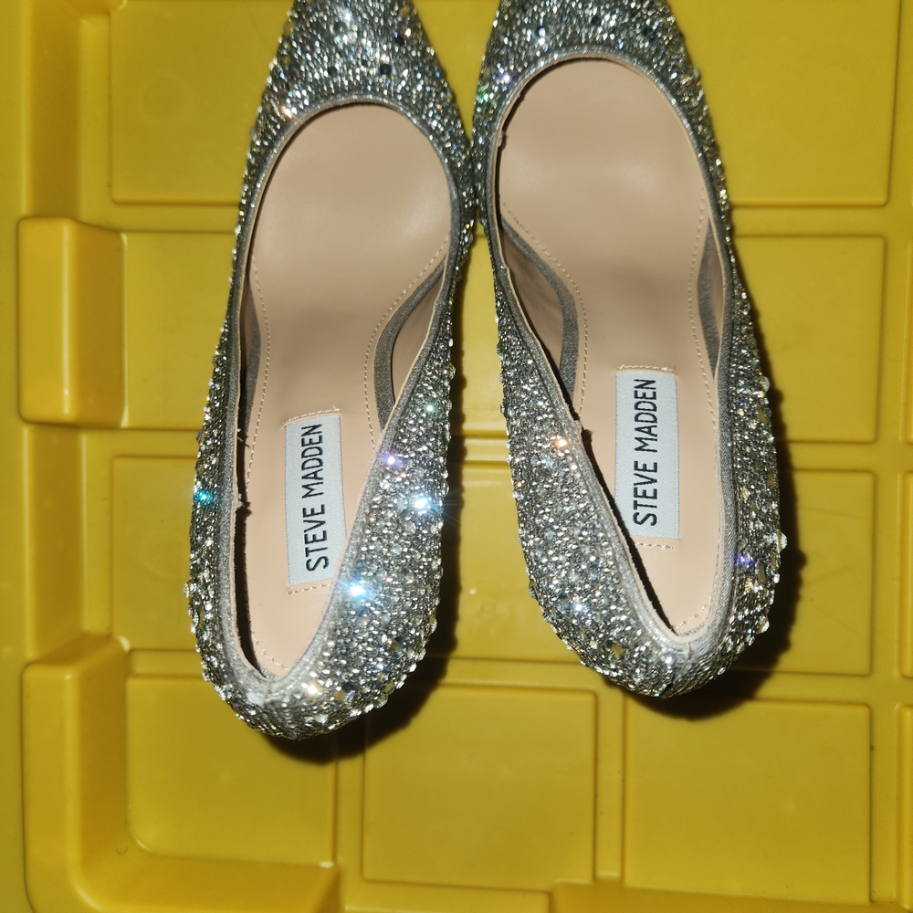 Steve Madden Silver Glitter Women's Shoes